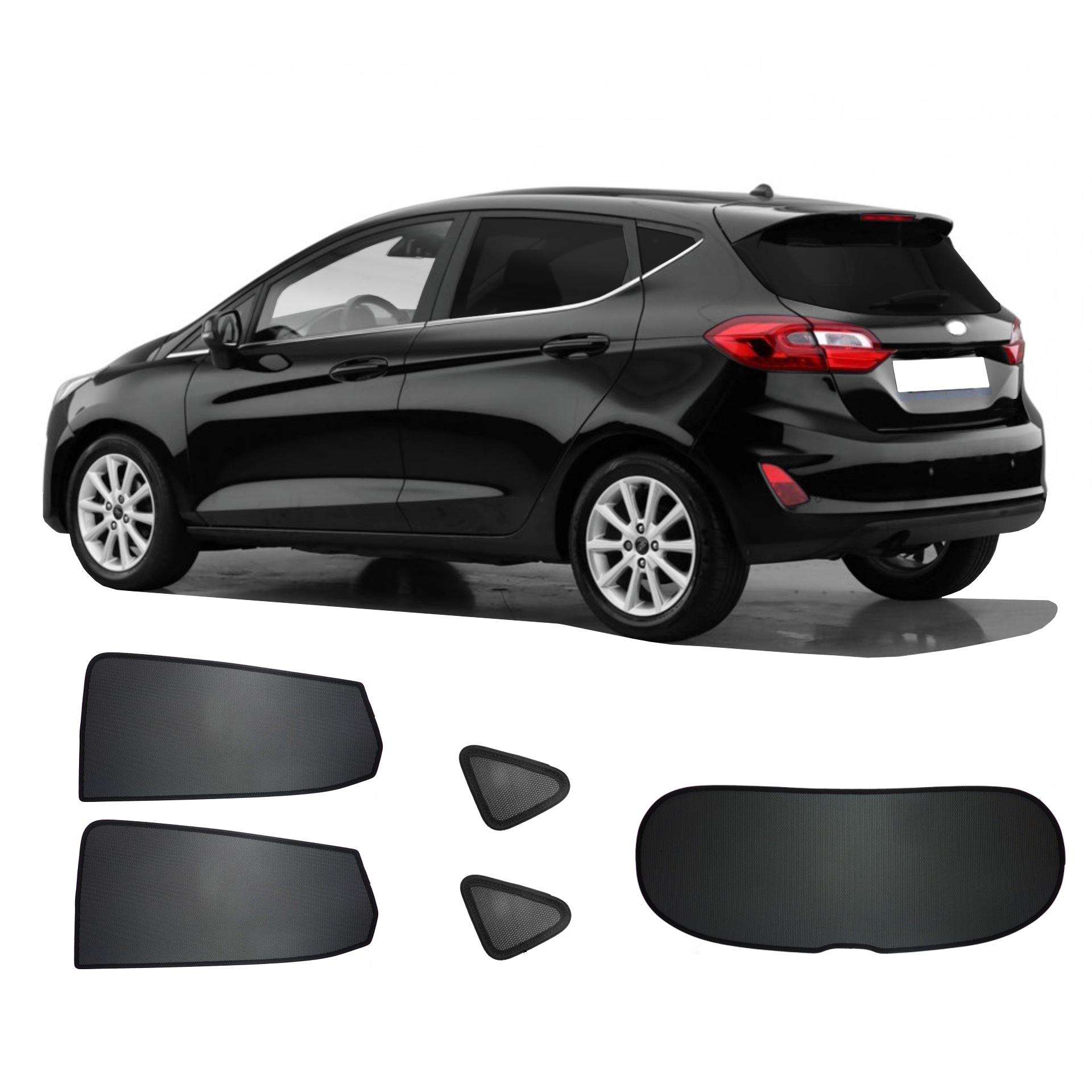 Ford Fiesta VIII 5-Türer Auto Sonnenschutz & Sichtschutz Sonniboy 2017-2023 ein Ford Fiesta 7 mit einem ABC Set