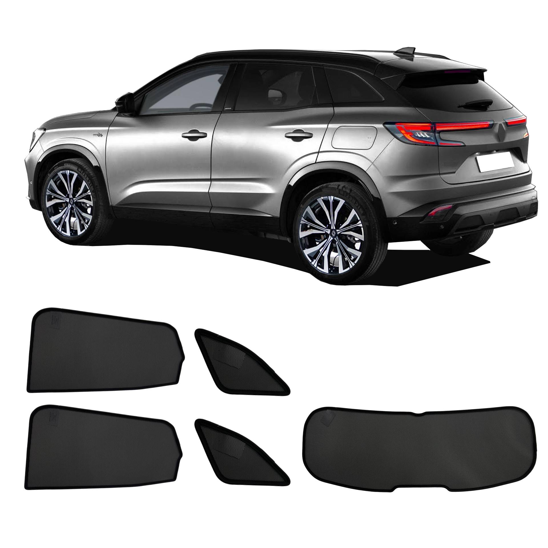 Renault Austral Auto Sonnenschutz & Sichtschutz Sonniboy 2022- ein Renault Austral mit einem ABC Set