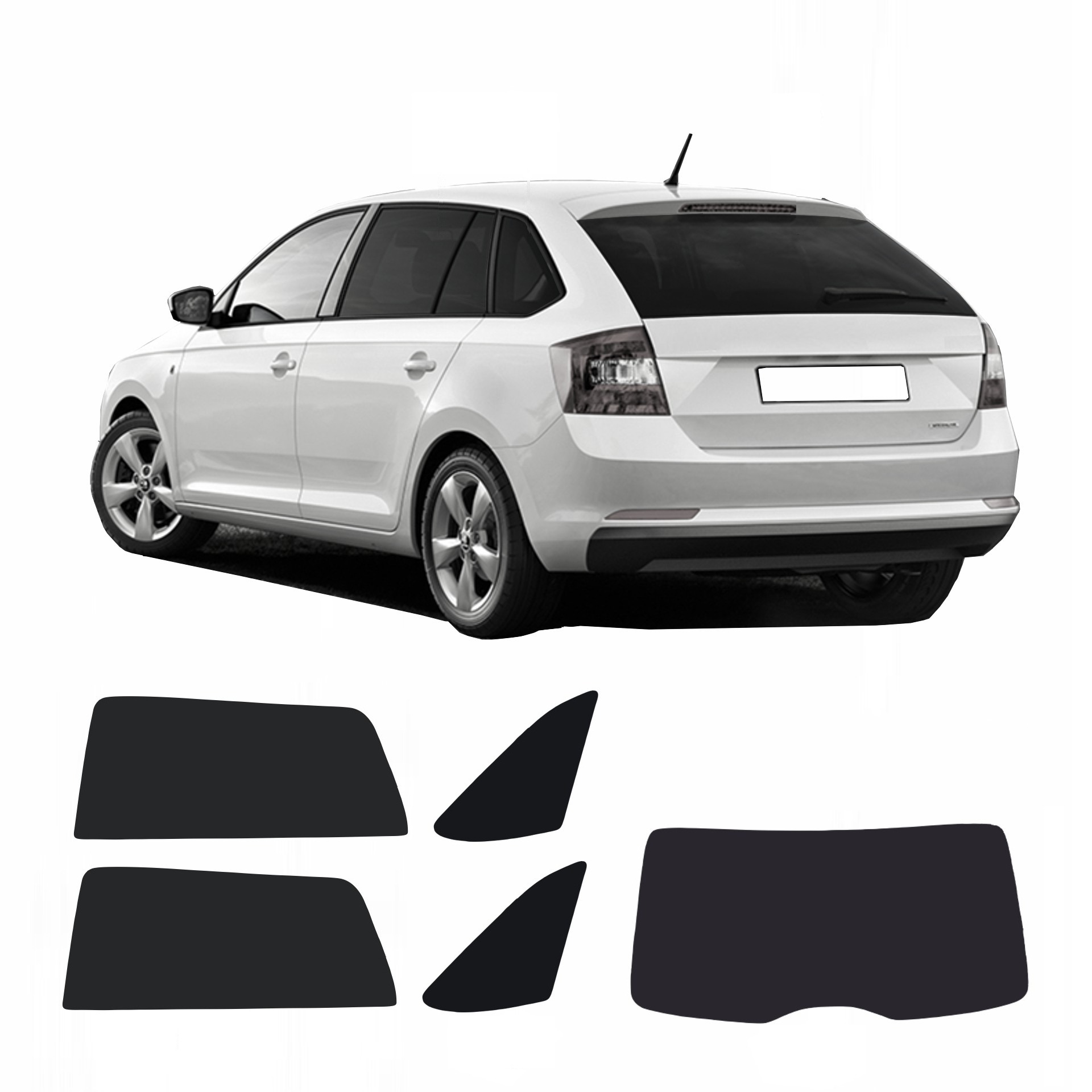 a Skoda Rapid spaceback with an ABC set