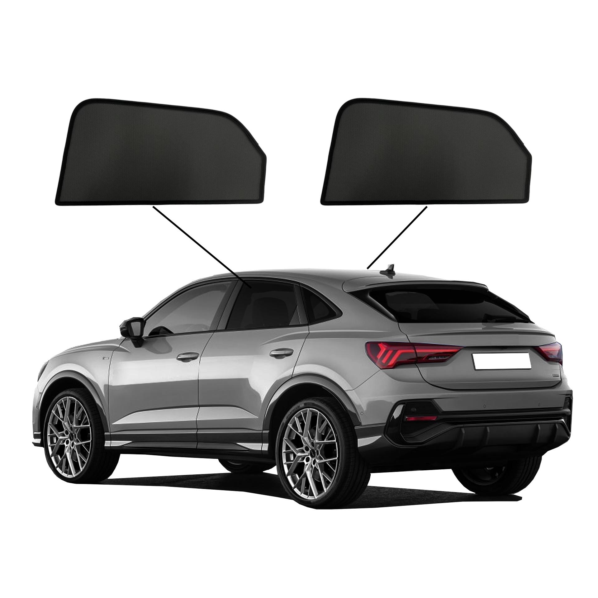 Audi Q3 Sportback SunClip Auto Sonnenschutz & Sichtschutz 2019-2025 Türfenster-Set 2-teilig ein Audi Q3 mit einem A Set