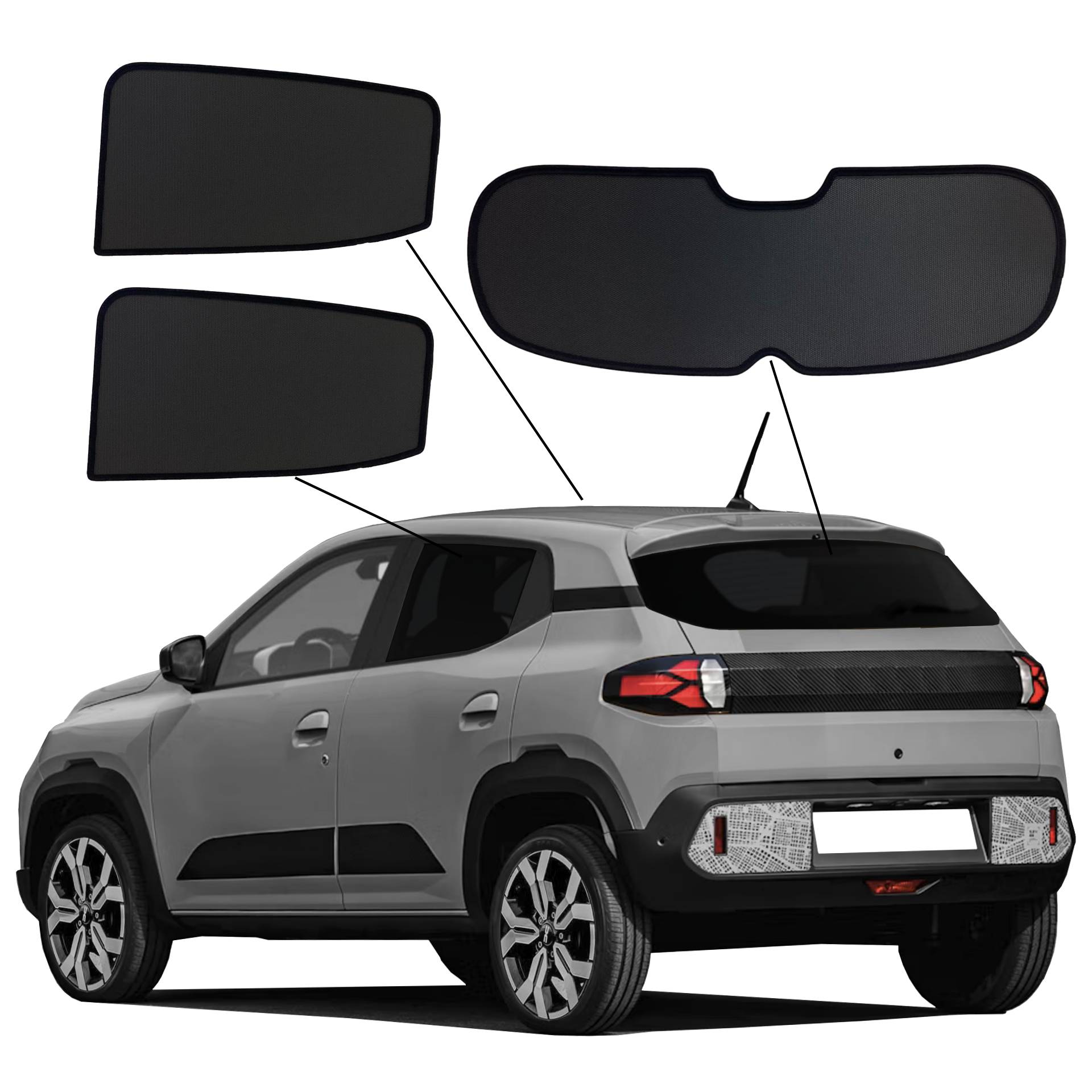 ein Dacia Spring mit einem AC Set