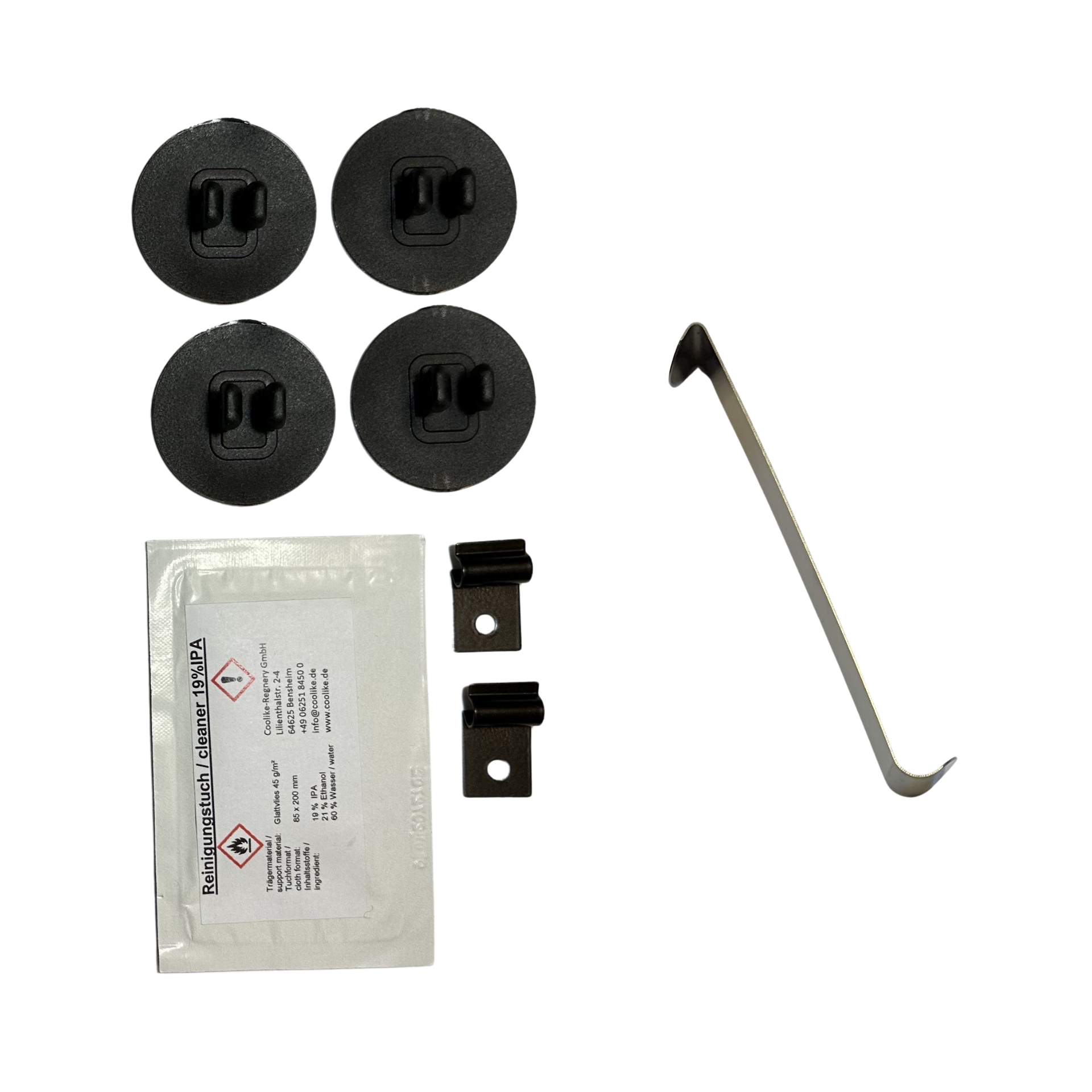 a holder set with installation aid for BMW 5 series sedan