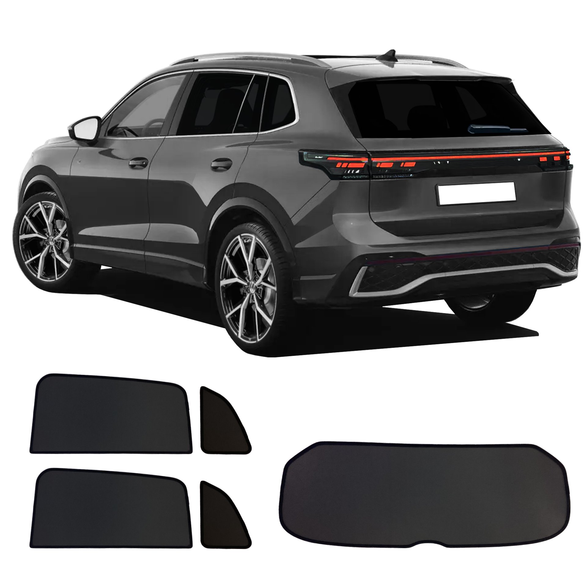 VW Tiguan 3 III 2024- Sonniboy Auto Sonnenschutz & Sichtschutz ein VW Tiguan 3 mit einem ABC Set