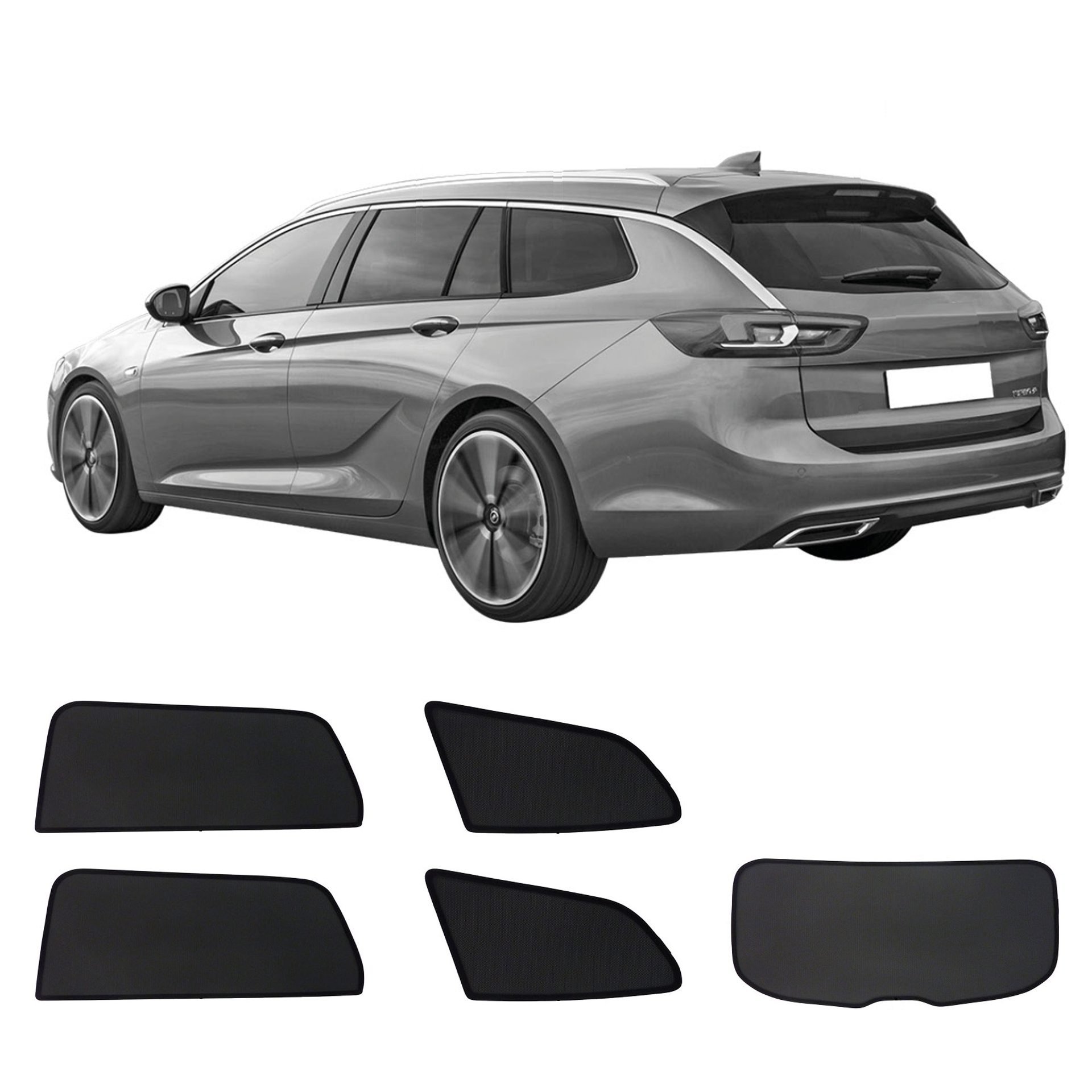 Opel Insignia B sportstourer SunClip privacy & sun protection 2017-2022 an Opel Insignia B sportstourer with an ABC set
