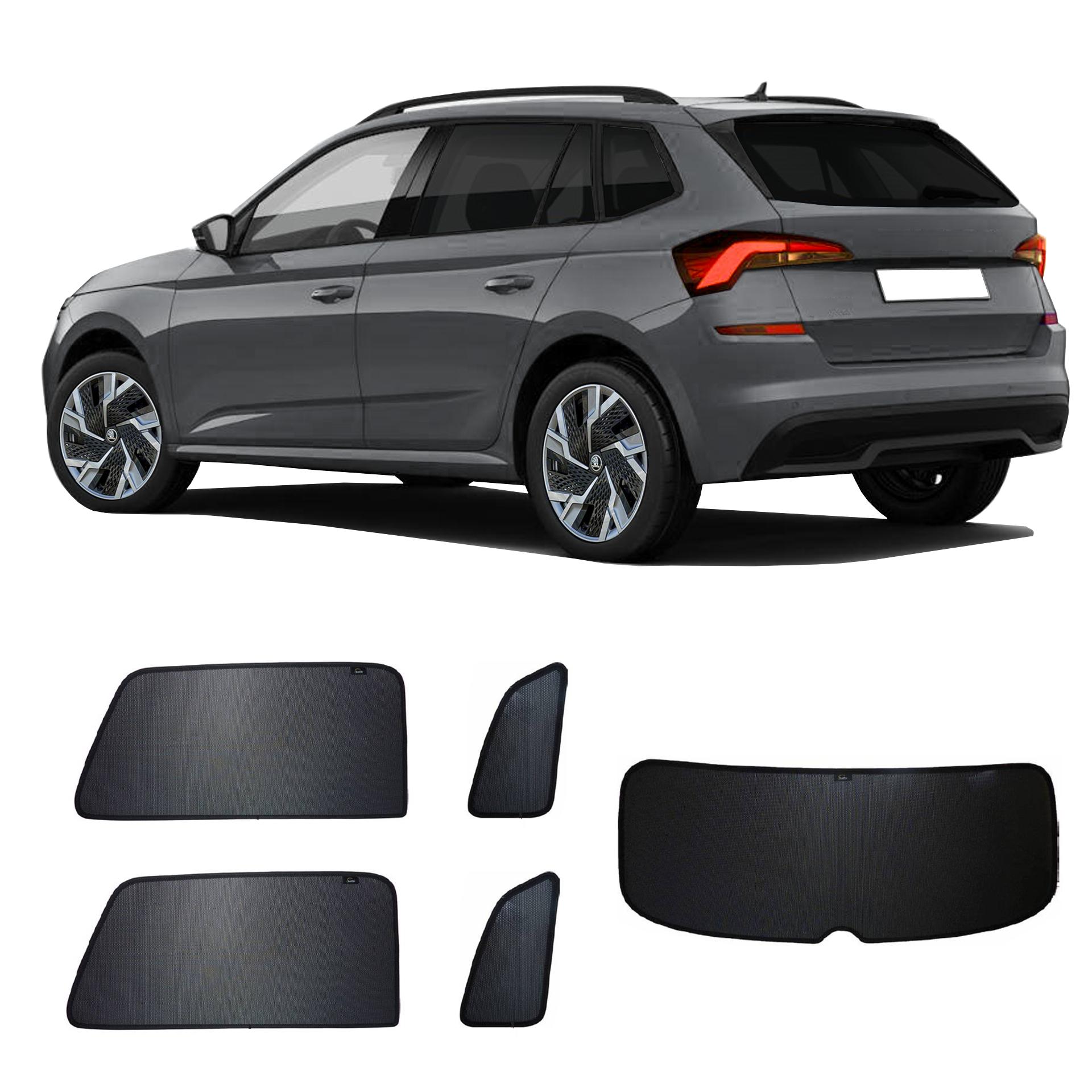 Skoda Kamiq SunClip Auto Sonnenschutz & Sichtschutz 2019- ein Skoda Kamiq mit einem ABC Set