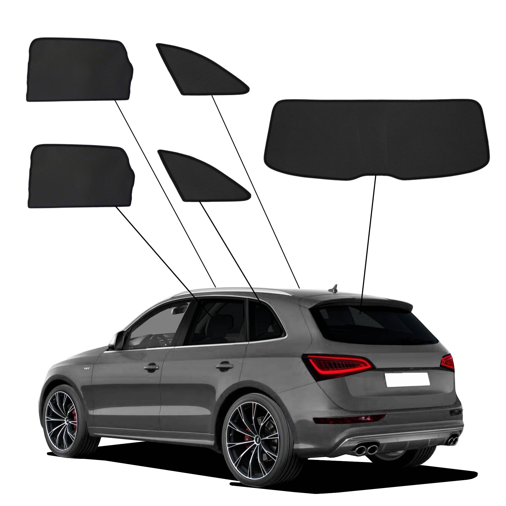Audi Q5 SunClip privacy & sun protection 2008-2017